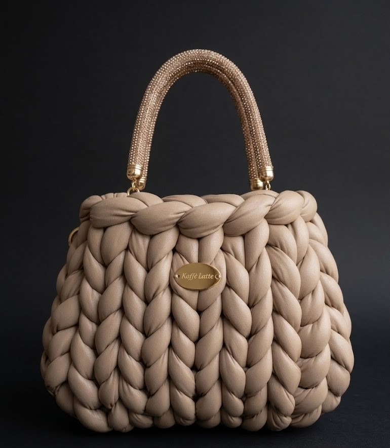##Le Bijou – Mini Sac en Écopelle & Strass | Kaffè Latte##